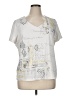 Ruby Rd. Graphic White Short Sleeve Blouse Size 1X - photo 1