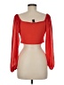Shein Red 3/4 Sleeve Blouse Size 8/10 - photo 2