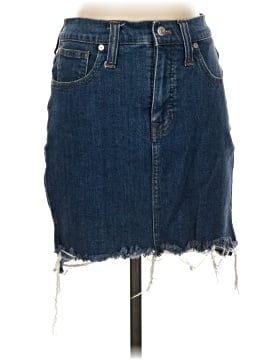 Madewell Stretch Denim Straight Mini Skirt: Step-Hem Edition (view 1)
