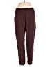 Athleta Solid Burgundy Casual Pants Size L - photo 1
