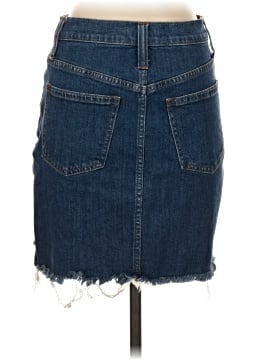 Madewell Stretch Denim Straight Mini Skirt: Step-Hem Edition (view 2)