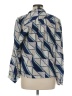 Heritage Road 100% Polyester Argyle Blue 3/4 Sleeve Blouse Size 8 - photo 2