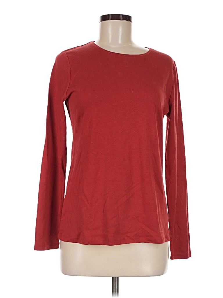 Pre-owned Talbots Outlet Long Sleeve T-shirt In Red