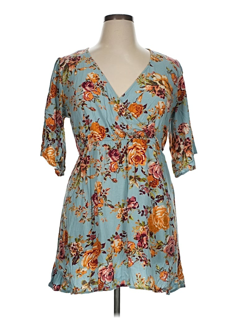Pre-owned Xhilaration Casual Dress In Blue
