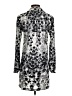 Brooks Brothers Animal Print Floral Gray Silver 3/4 Sleeve Blouse Size XS - photo 2