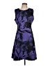 DKNY Graphic Purple Cocktail Dress Size 12 - photo 1