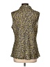 Unbranded 100% Polyester Animal Print Yellow Sleeveless Blouse Size L (estimated) - photo 2