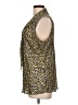Unbranded 100% Polyester Animal Print Yellow Sleeveless Blouse Size L (estimated) - photo 5