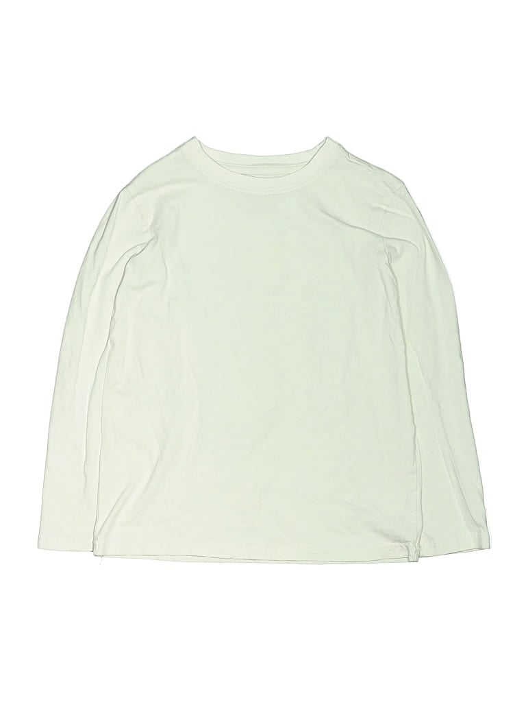 Pre-owned Primary Clothing Kids' Long Sleeve T-shirt In Green