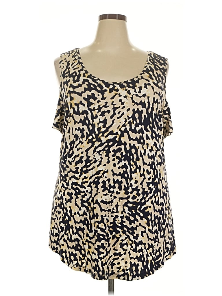 Pre-owned Jm Collection Sleeveless Blouse In Gold