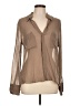 BCBGMAXAZRIA Solid Brown Long Sleeve Blouse Size L - photo 1