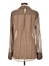 BCBGMAXAZRIA Solid Brown Long Sleeve Blouse Size L - photo 2