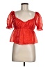 Thirty/Thirty 100% Polyester Orange Short Sleeve Blouse Size M - photo 1