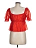 Thirty/Thirty 100% Polyester Orange Short Sleeve Blouse Size M - photo 2