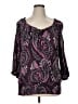 Apt. 9 100% Rayon Purple 3/4 Sleeve Blouse Size XL - photo 1