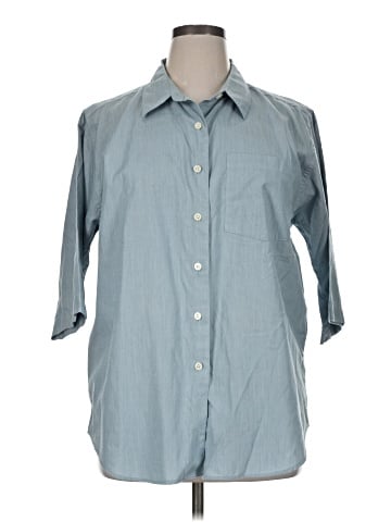 L.L.Bean 3/4 Sleeve Button-Down Shirt (view 1)