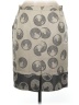 BCBGMAXAZRIA 100% Silk Print Gray Silk Skirt Size 6 - photo 2