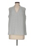 Ann Taylor 100% Polyester Gray Sleeveless Blouse Size M - photo 1