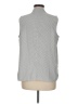Ann Taylor 100% Polyester Gray Sleeveless Blouse Size M - photo 2