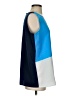 Tommy Hilfiger 100% Polyester Color Block Blue Sleeveless Blouse Size S (estimated) - photo 4