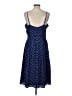 J.Crew 100% Polyester Polka Dots Blue Casual Dress Size L (estimated) - photo 2