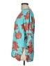 Escapada Floral Teal 3/4 Sleeve Blouse Size L - photo 5