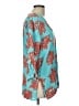 Escapada Floral Teal 3/4 Sleeve Blouse Size L - photo 4