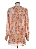 Peruvian Connection Floral Orange Long Sleeve Blouse Size XS - photo 2