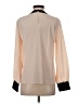 Unbranded 100% Polyester Color Block Ivory Long Sleeve Blouse Size S - photo 2