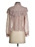 LoveShackFancy 100% Silk Pink Long Sleeve Silk Top Size P (petite) - photo 2
