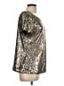 rsvp by TALBOTS 100% Polyester Metallic Silver Short Sleeve Top Size 12 - photo 4
