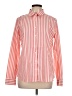Lands' End 100% Cotton Stripes Orange Long Sleeve Button-Down Shirt Size 12 - photo 1