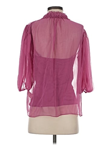 Rebecca Taylor 3/4 Sleeve Silk Top (view 2)