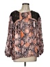Ivy Jane Animal Print Floral Pink 3/4 Sleeve Blouse Size L - photo 1