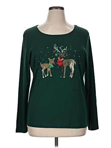 Karen Scott Long Sleeve Top (view 1)