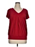 AB Studio Red Short Sleeve Top Size XL - photo 1