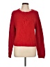 Lizsport 100% Cotton Hearts Red Pullover Sweater Size L - photo 1