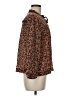 Point Sur 100% Silk Animal Print Brown Long Sleeve Silk Top Size M - photo 4