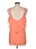 Veronica M. 100% Polyester Orange Sleeveless Blouse Size L - photo 2