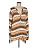 BKE 100% Rayon Stripes Orange Long Sleeve Blouse Size M - photo 1
