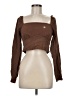 LA Hearts Brown Long Sleeve Top Size M - photo 1