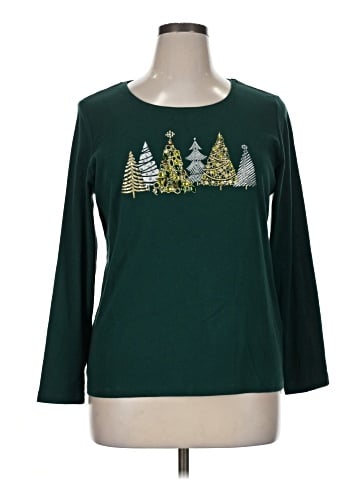 Karen Scott Long Sleeve Top (view 1)