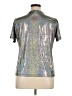 Unbranded Metallic Silver Short Sleeve Top Size XL - photo 2