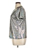 Unbranded Metallic Silver Short Sleeve Top Size XL - photo 5