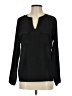 Monteau 100% Polyester Black Long Sleeve Blouse Size S - photo 1