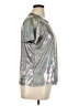 Unbranded Metallic Silver Short Sleeve Top Size XL - photo 4