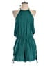 Kendall & Kylie 100% Rayon Solid Teal Romper Size L - photo 1