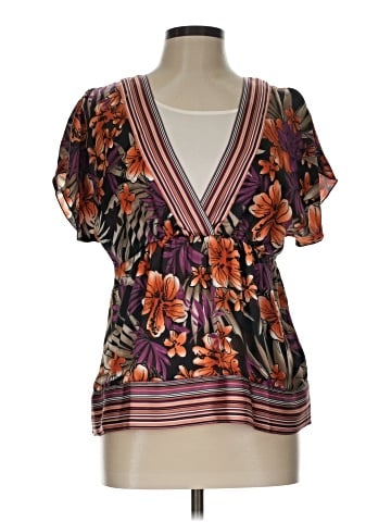 JM Collection Short Sleeve Blouse (view 1)