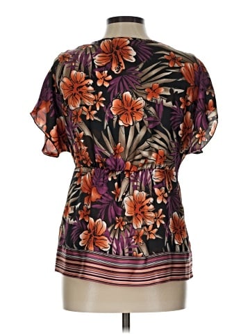 JM Collection Short Sleeve Blouse (view 2)