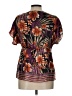JM Collection Brown Short Sleeve Blouse Size 10 Petite - photo 2